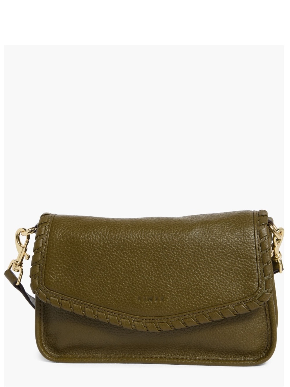 Aimee Kestenberg Talia Crossbody Leather Bag, Green (Kelp), Designer Chic, NEW - Picture 2 of 6